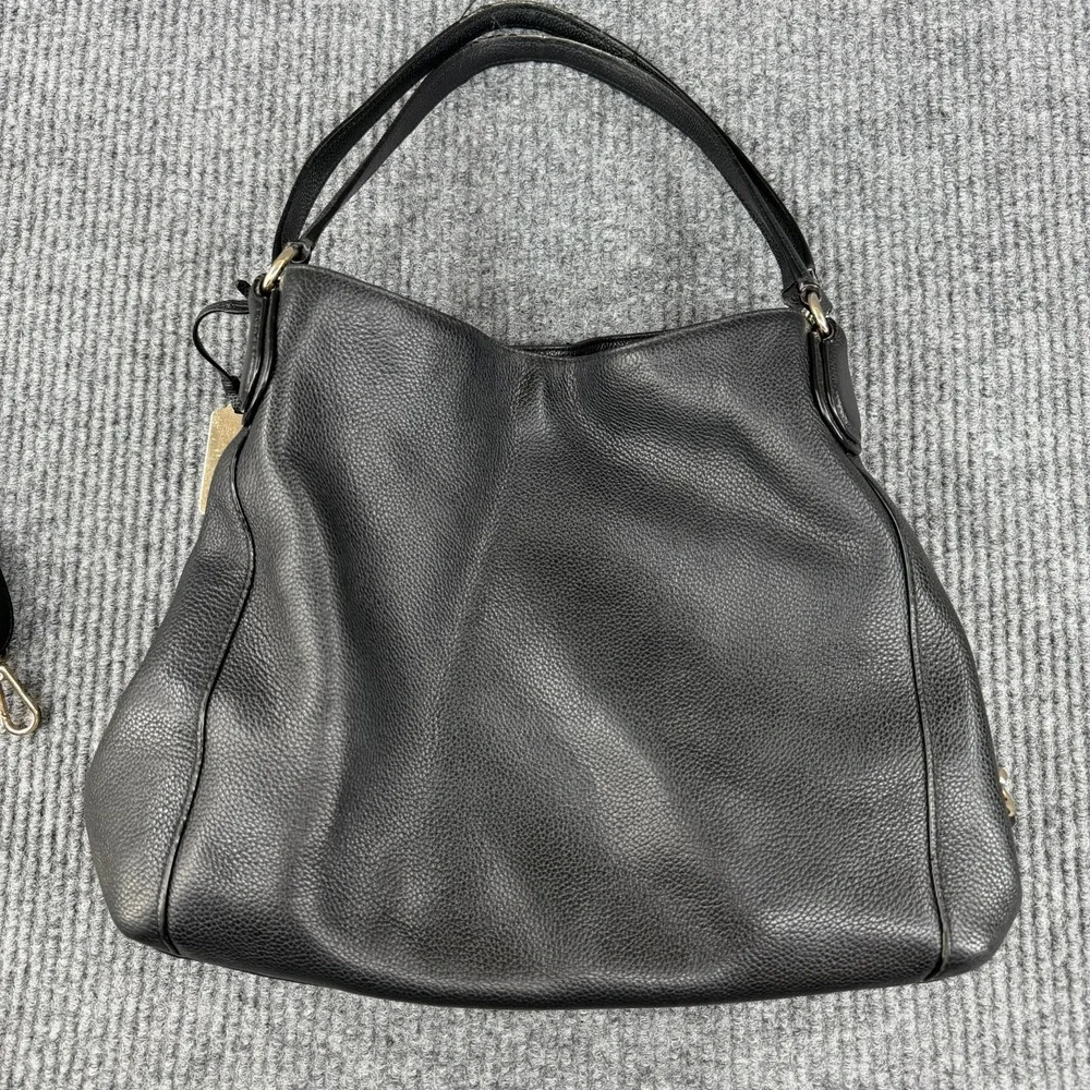 Vintage Coach Edie 31 Black Refined‎ Pebbled Leather Shoulder Slouchy Hobo Bag